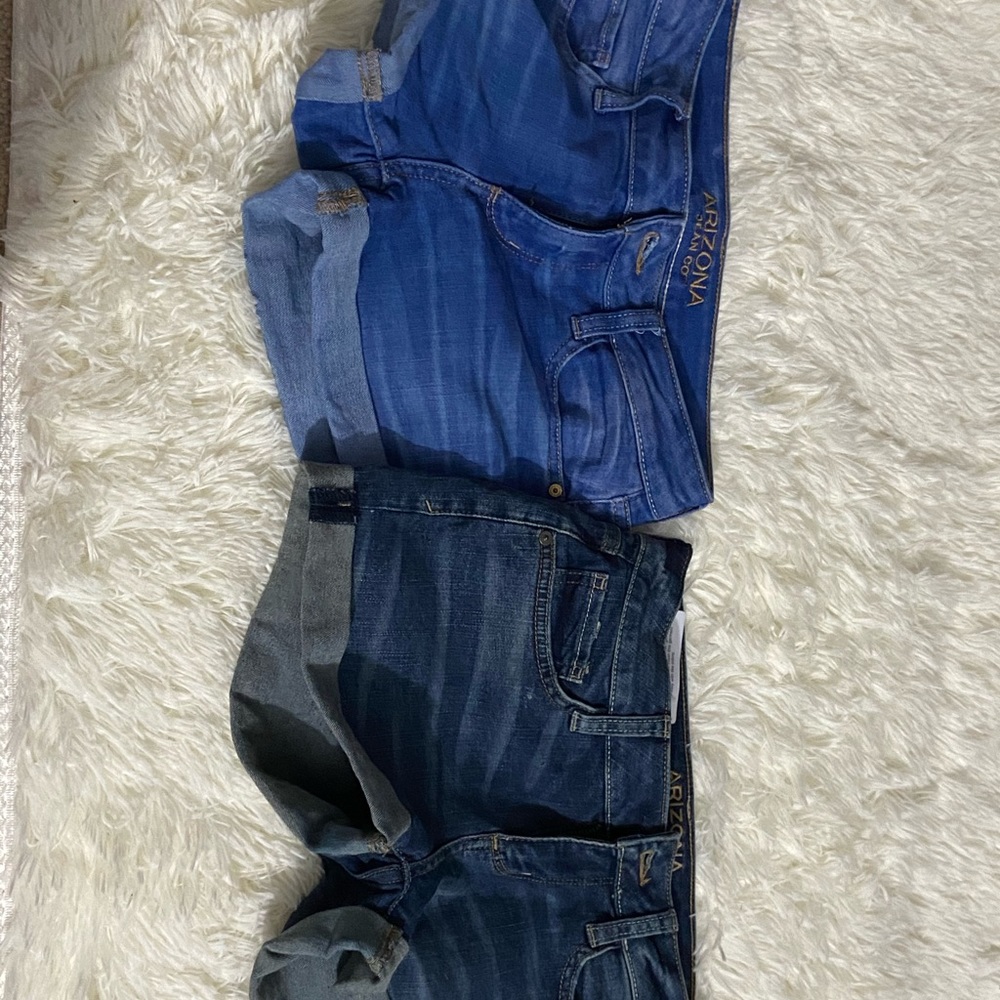 blue jean shorts
